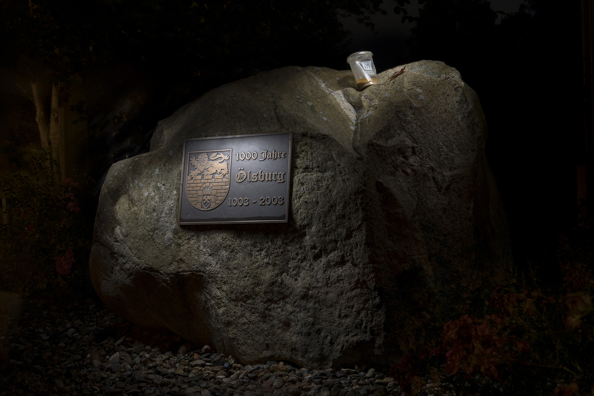 A decorated monument